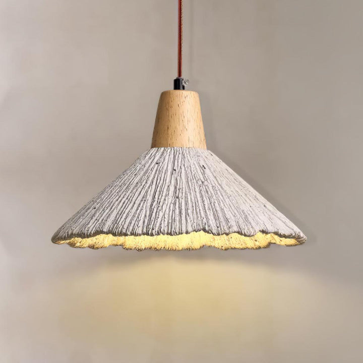 Betong Plisserad Pendellampa