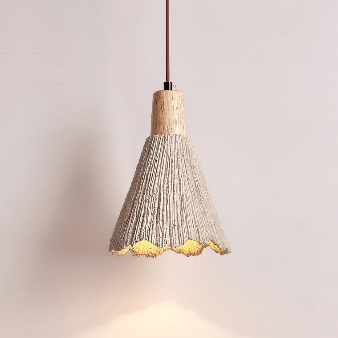 Betong Plisserad Pendellampa