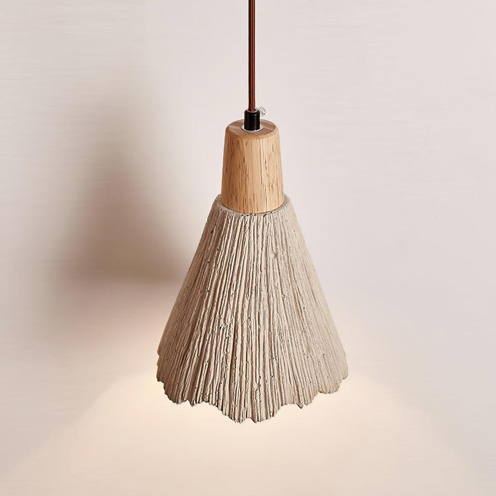 Betong Plisserad Pendellampa