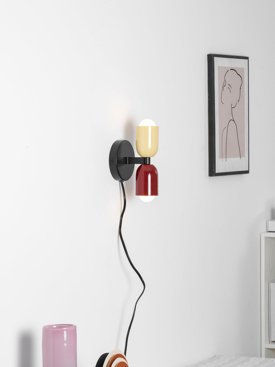 Couleur Dubbel Plug-In Vägglampa