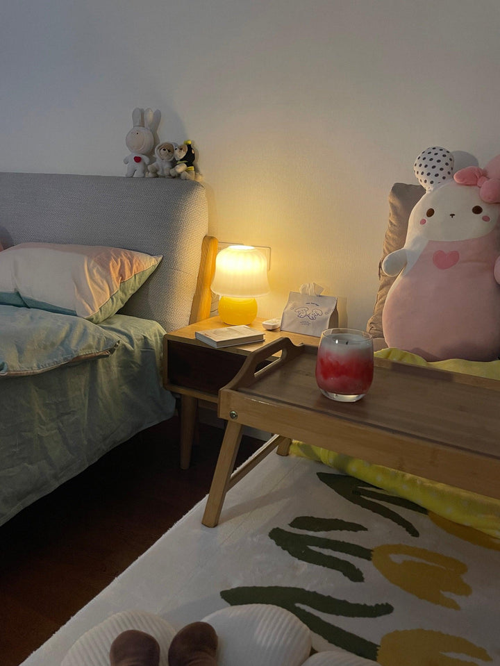 Krämig Svamp Bordslampa