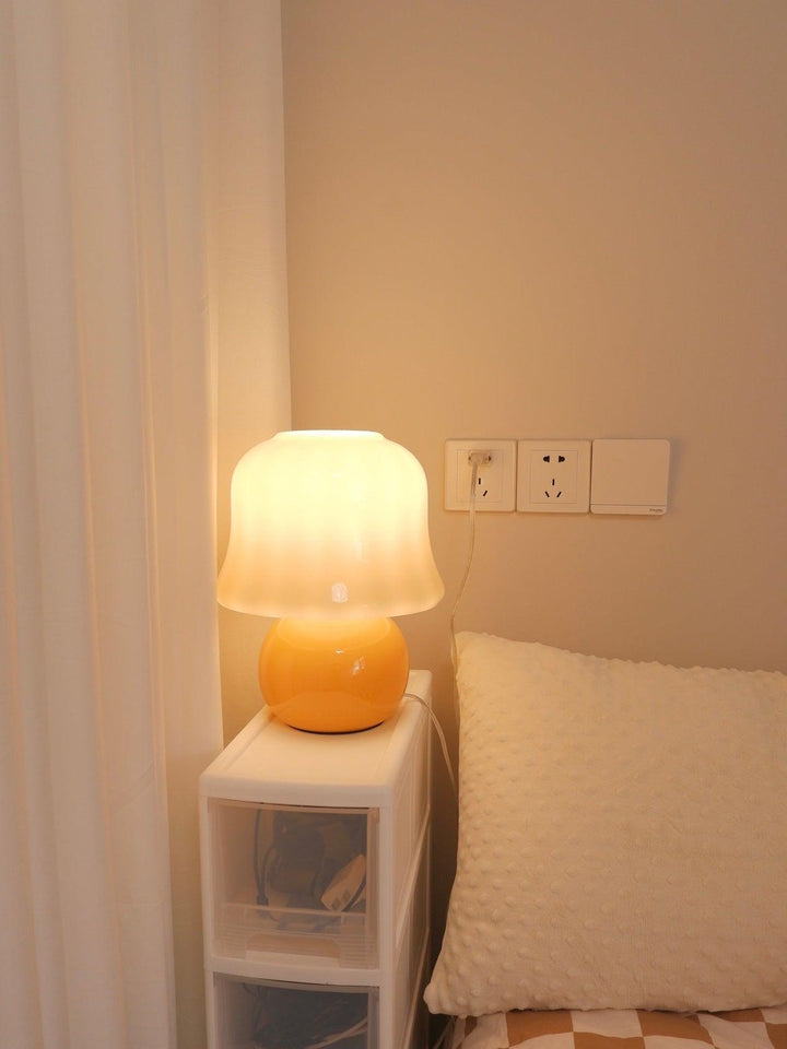 Krämig Svamp Bordslampa