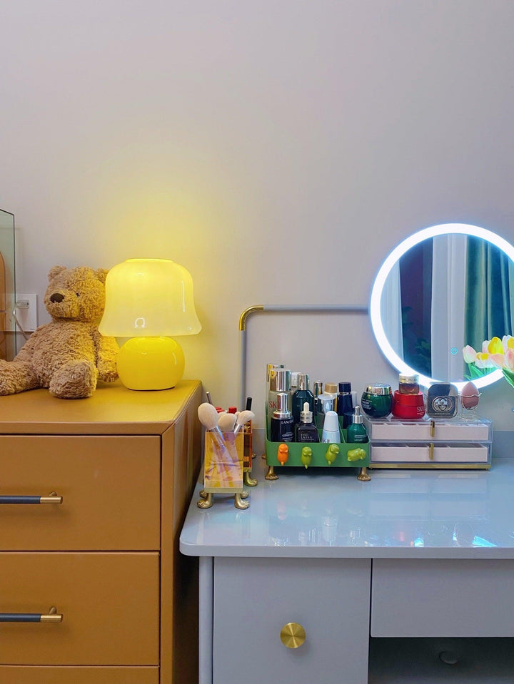 Krämig Svamp Bordslampa
