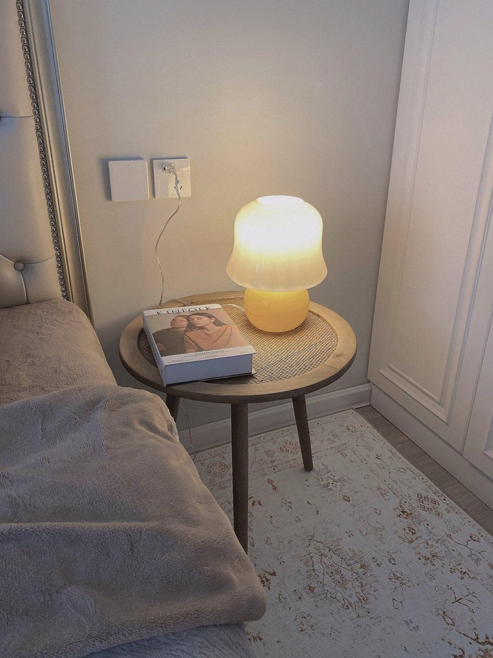 Krämig Svamp Bordslampa