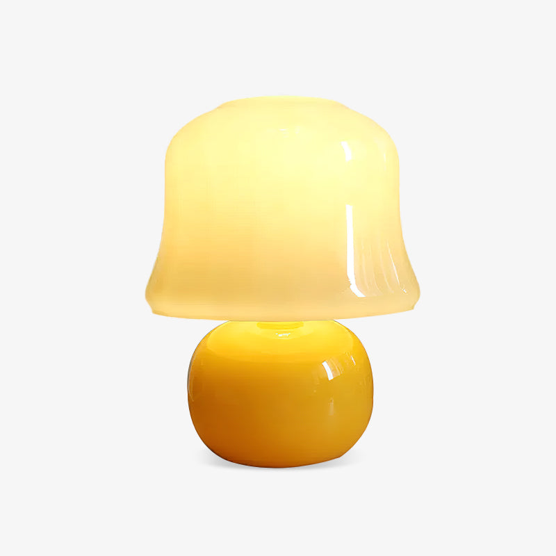 Krämig Svamp Bordslampa