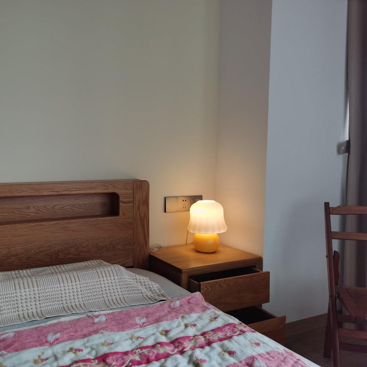 Krämig Svamp Bordslampa