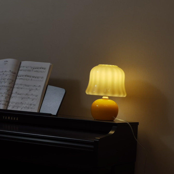 Krämig Svamp Bordslampa
