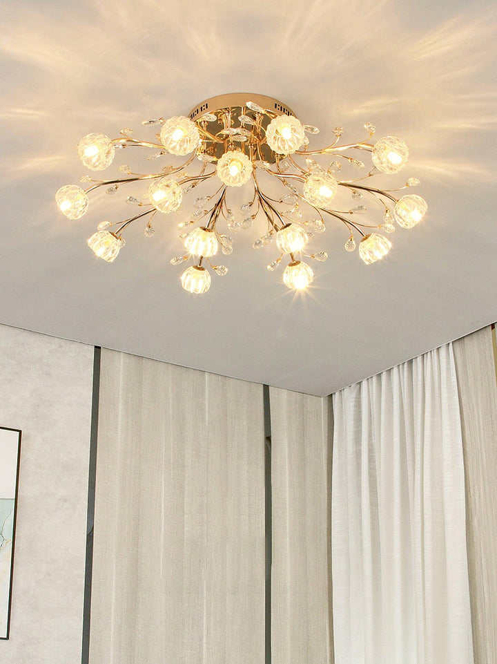 Kristallblomma Taklampa