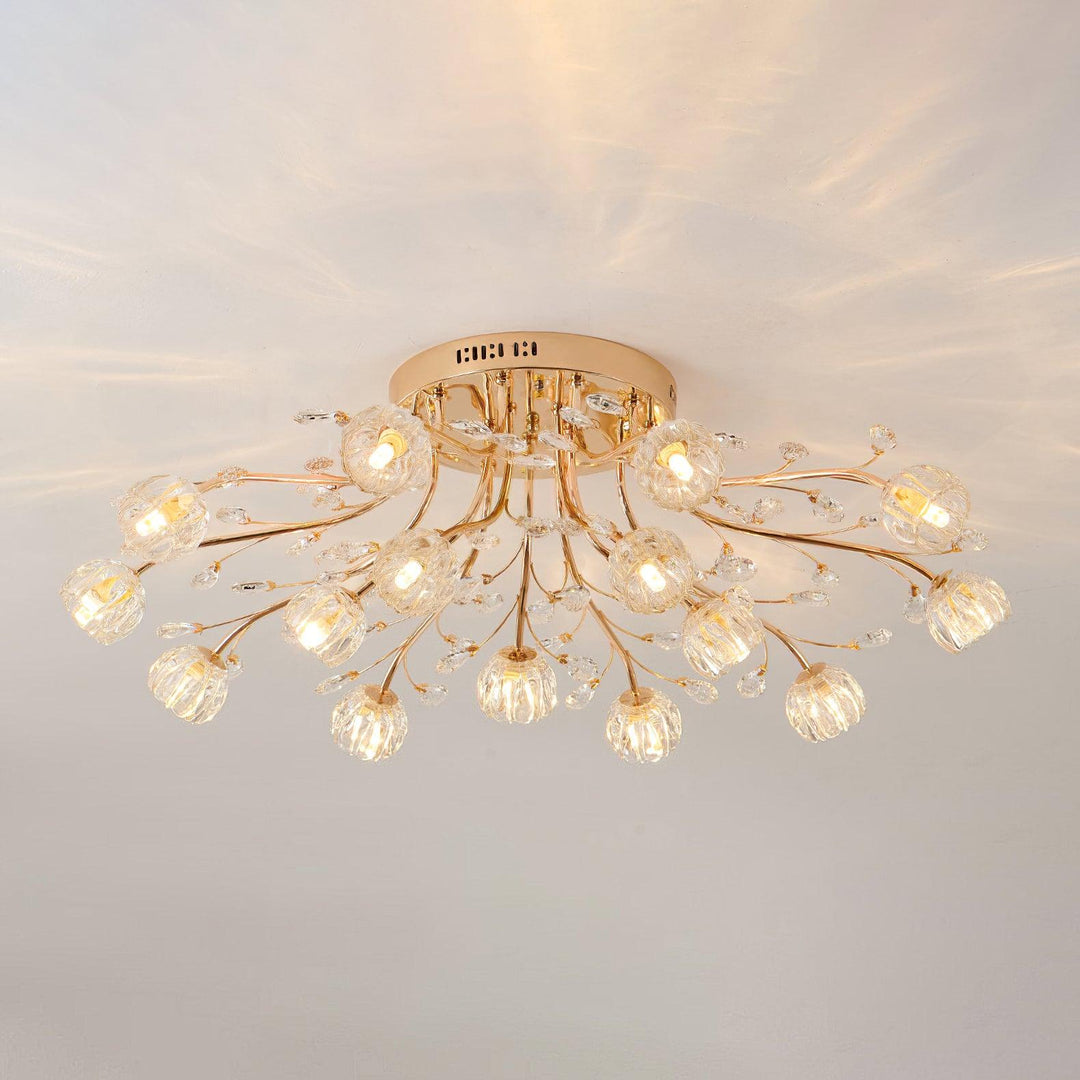 Kristallblomma Taklampa