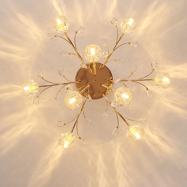 Kristallblomma Taklampa
