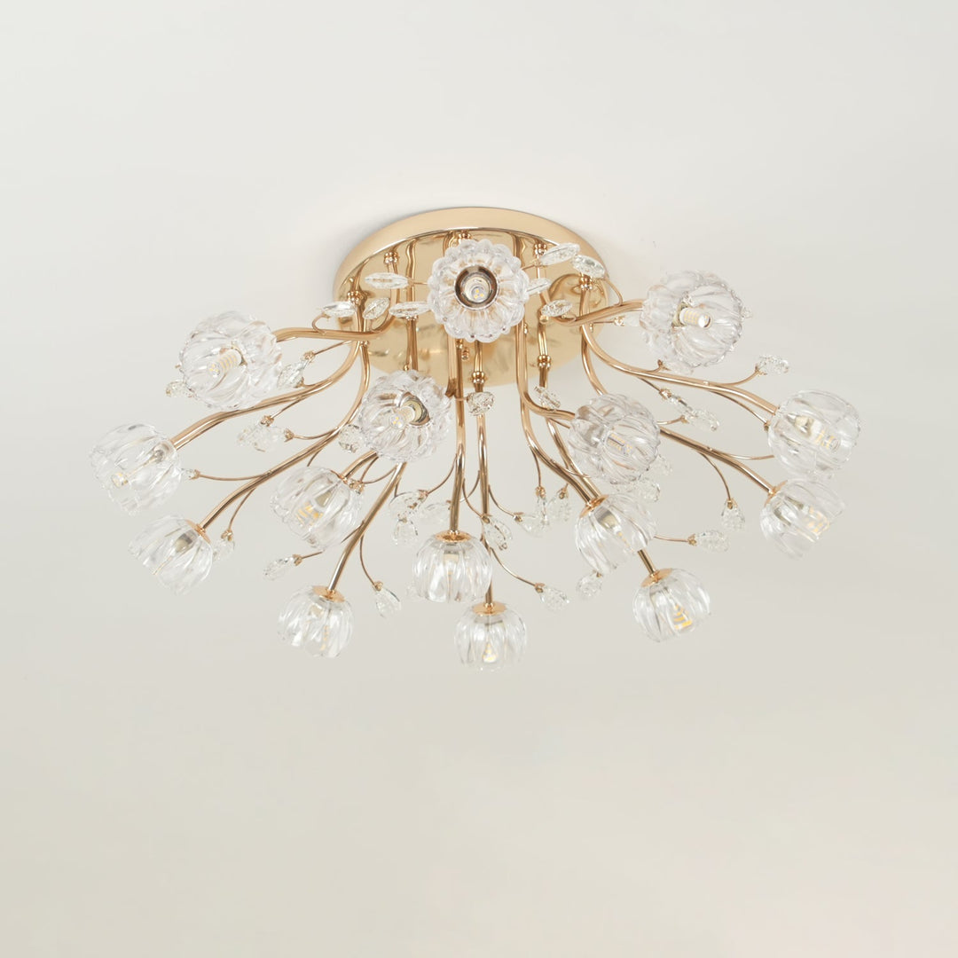 Kristallblomma Taklampa