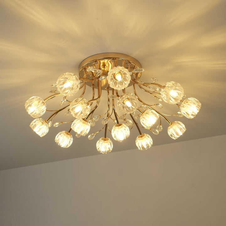 Kristallblomma Taklampa