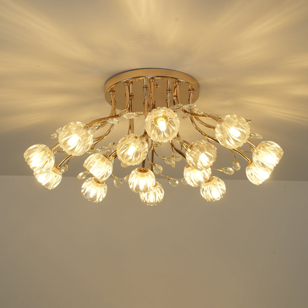 Kristallblomma Taklampa