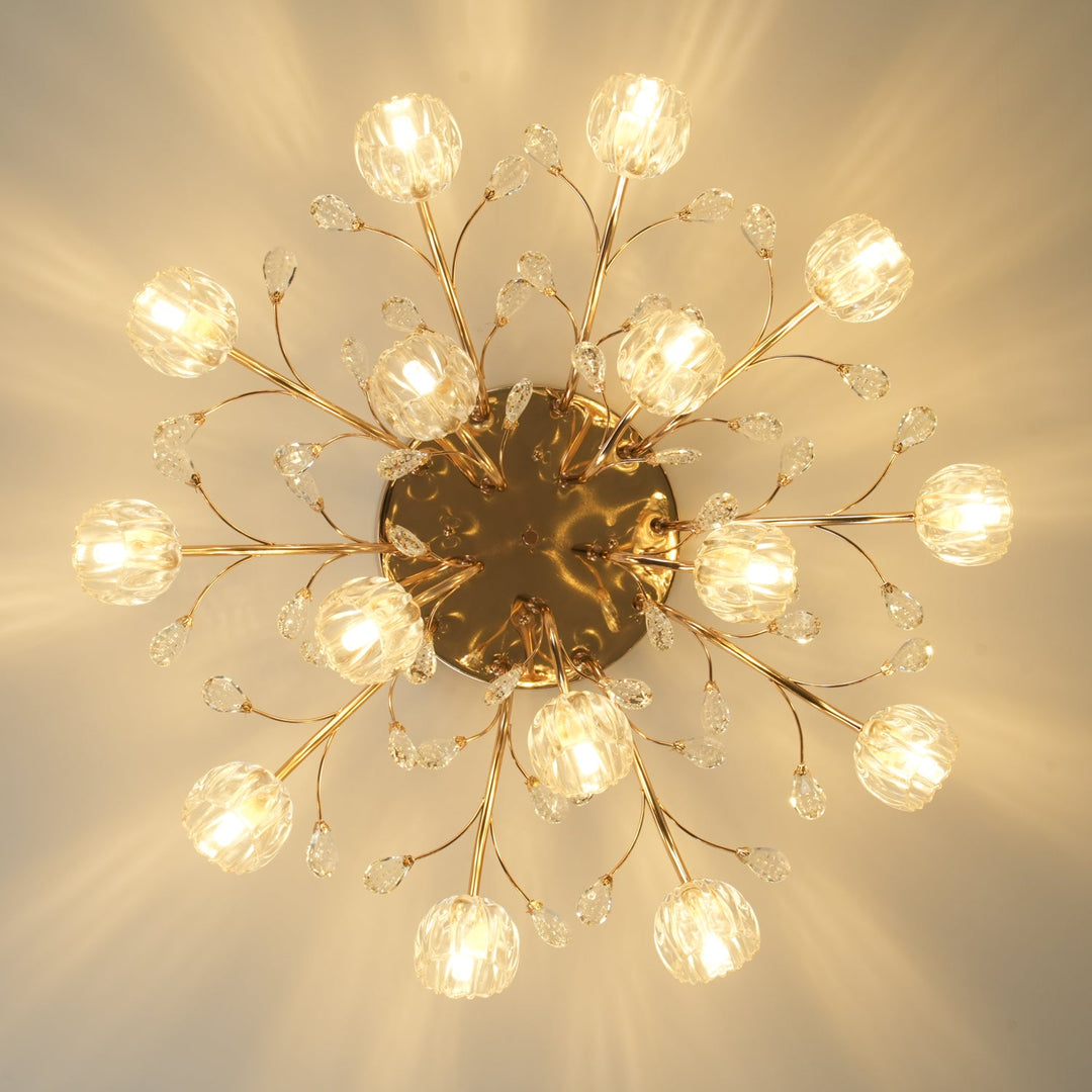 Kristallblomma Taklampa