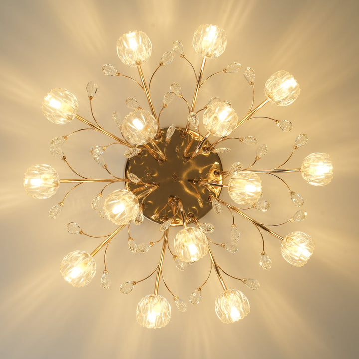 Kristallblomma Taklampa