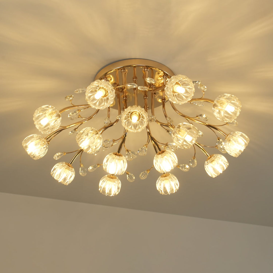 Kristallblomma Taklampa