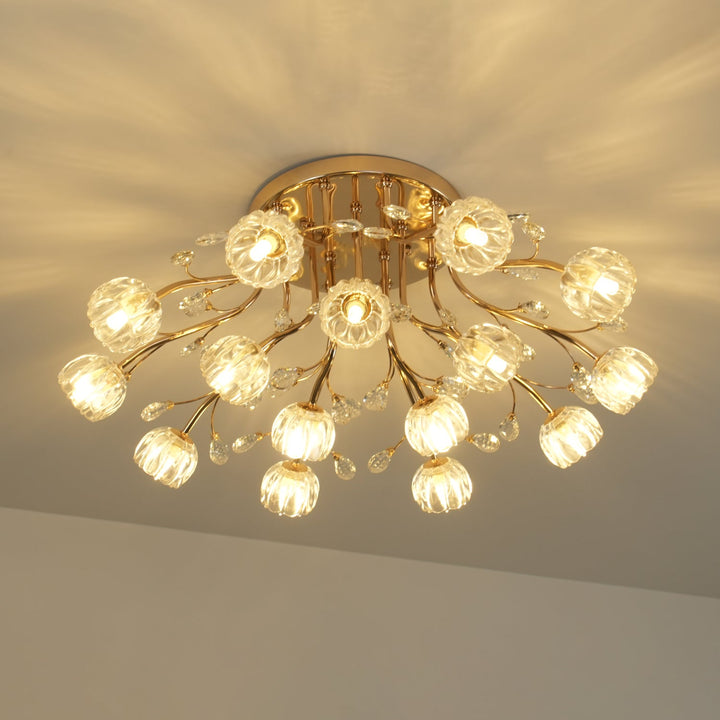 Kristallblomma Taklampa