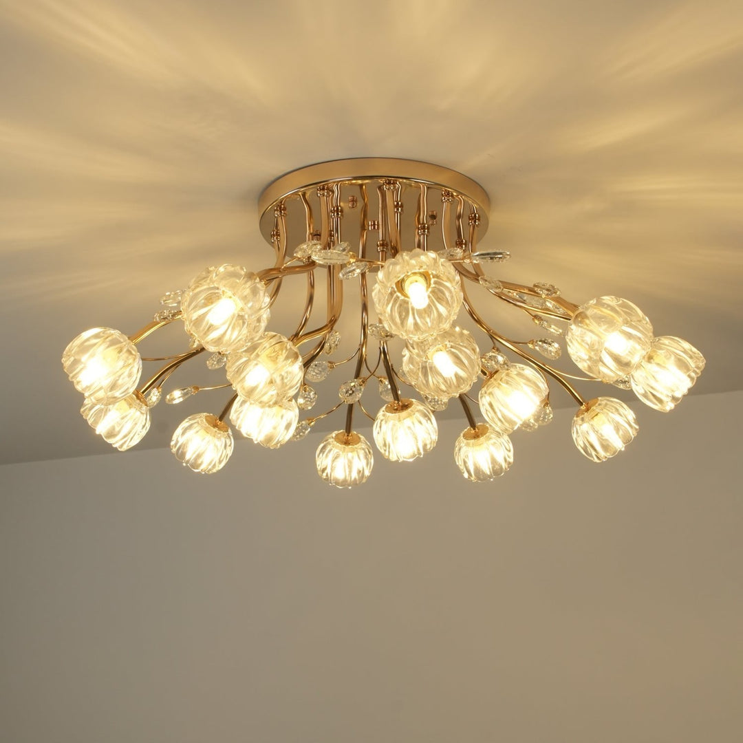 Kristallblomma Taklampa