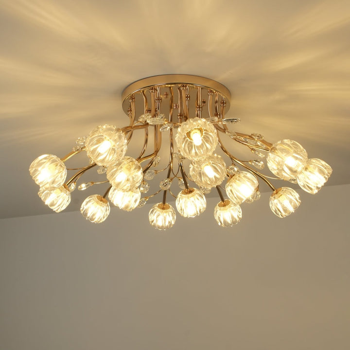 Kristallblomma Taklampa