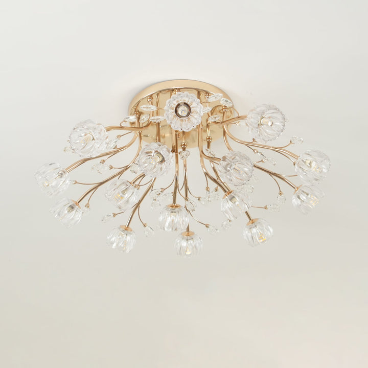 Kristallblomma Taklampa