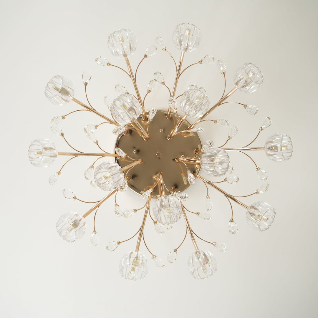 Kristallblomma Taklampa