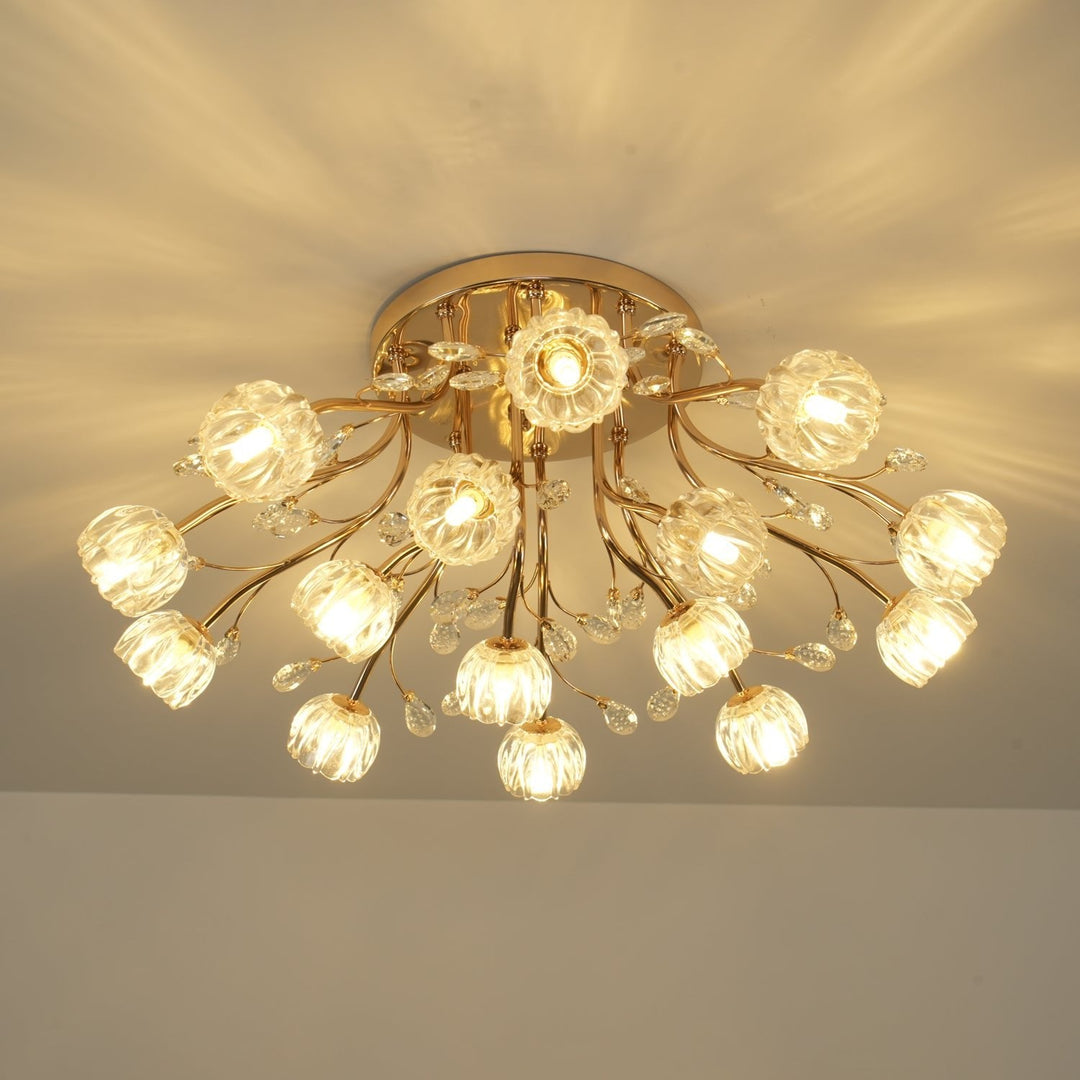 Kristallblomma Taklampa