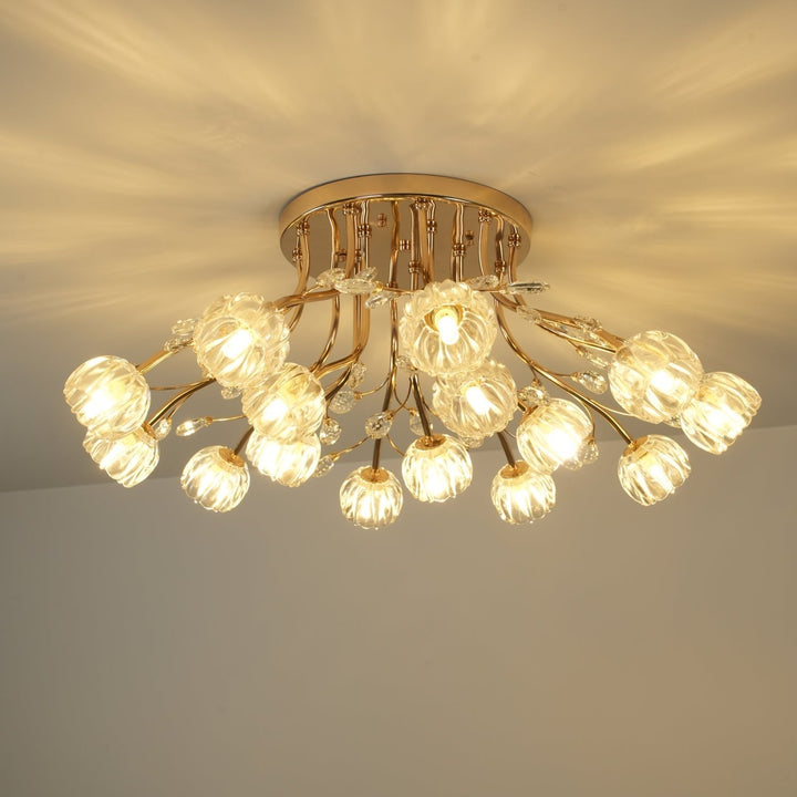 Kristallblomma Taklampa