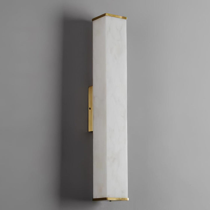 Cuboid Alabaster Vägglampa