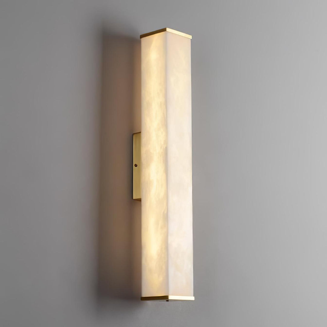 Cuboid Alabaster Vägglampa