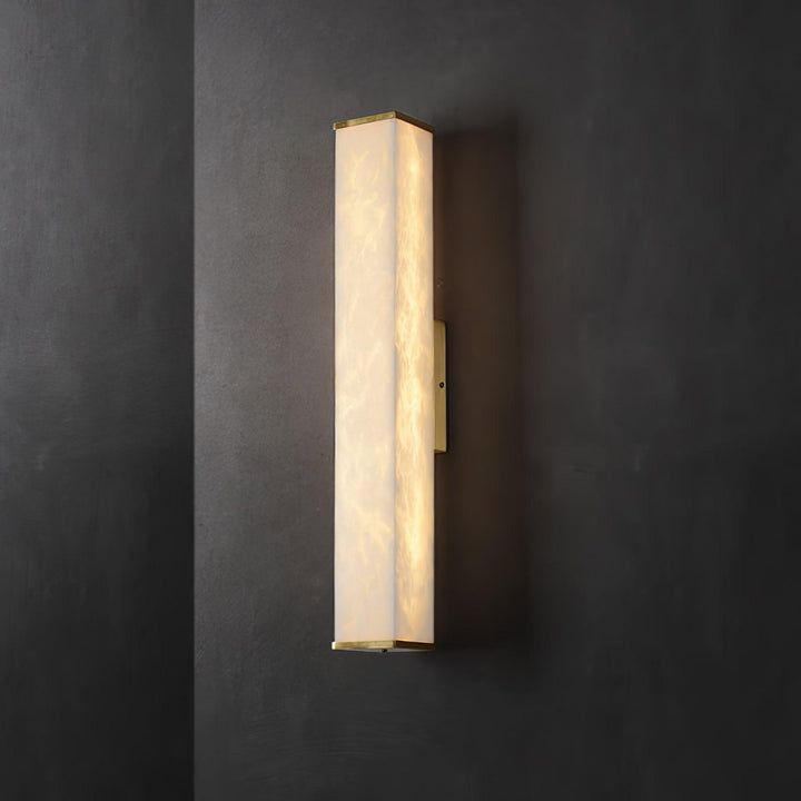 Cuboid Alabaster Vägglampa