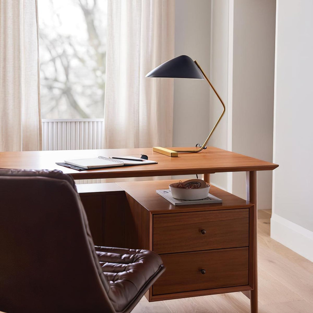 Kurvilinjär Mid-Century Bordslampa