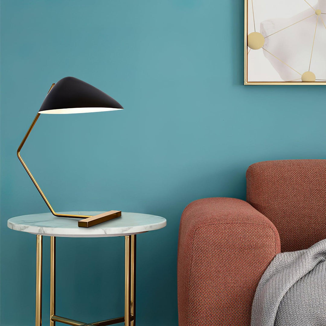Kurvilinjär Mid-Century Bordslampa