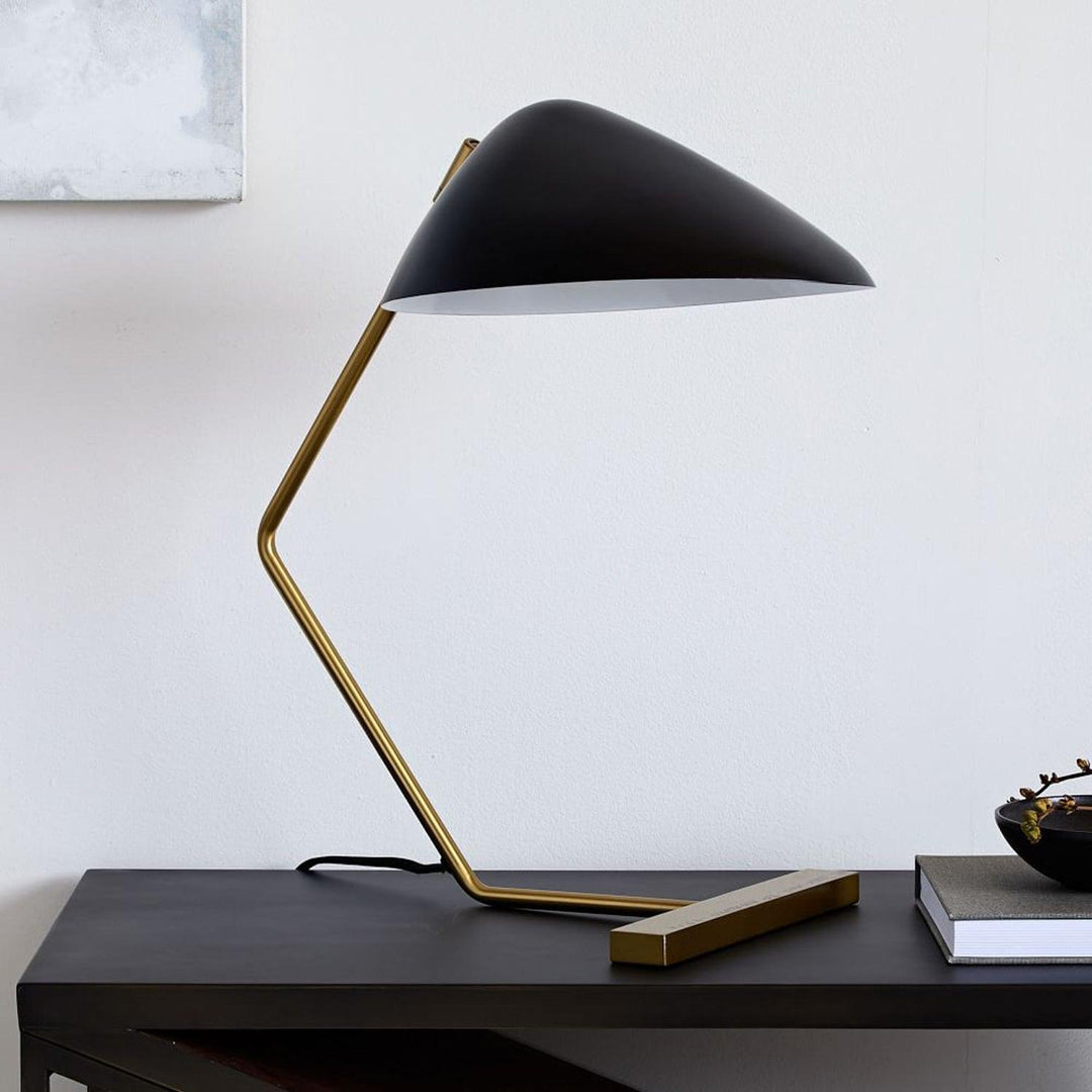 Kurvilinjär Mid-Century Bordslampa