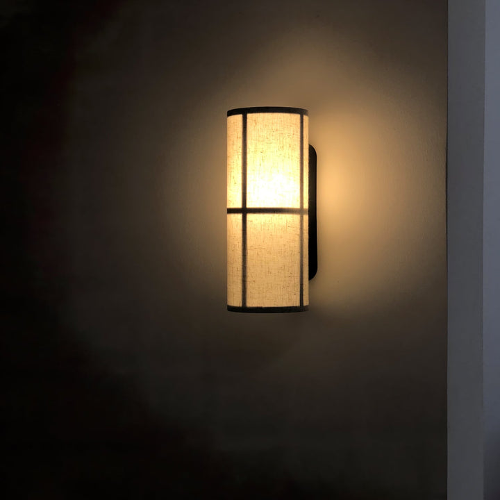 Cylinder Tyg Vägglampa