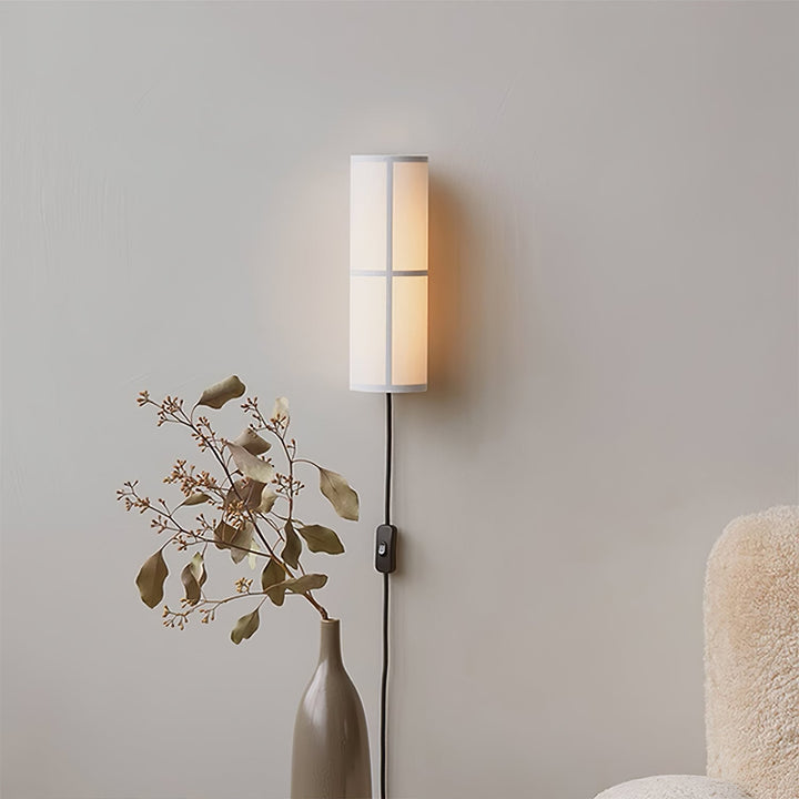Cylinder Tyg Vägglampa