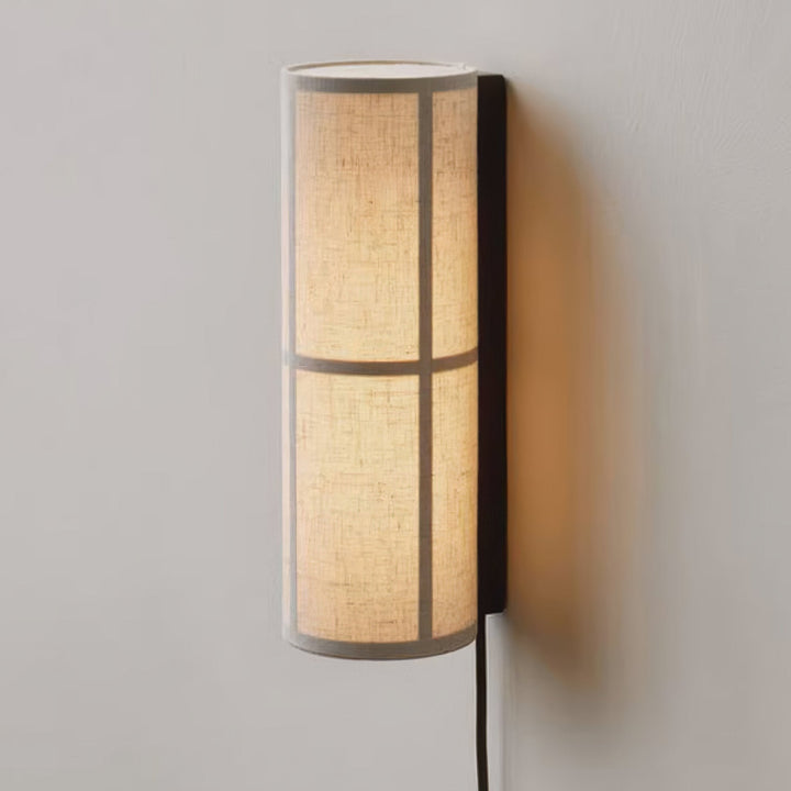 Cylinder Tyg Vägglampa