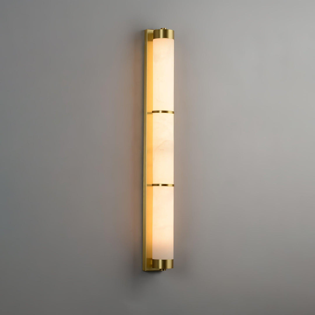 Cylindra Alabaster Messing Vägglampa