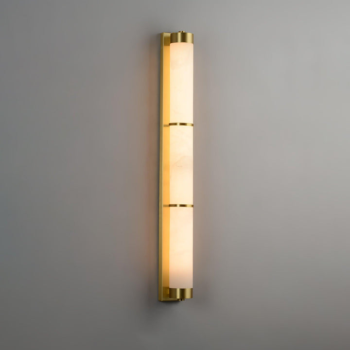Cylindra Alabaster Messing Vägglampa