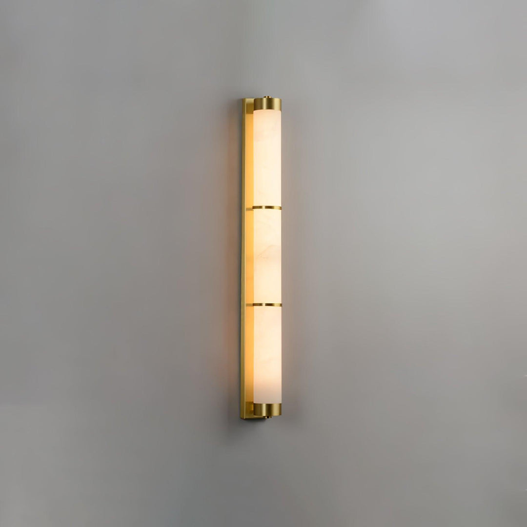 Cylindra Alabaster Messing Vägglampa