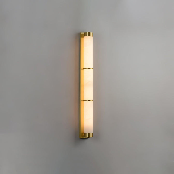 Cylindra Alabaster Messing Vägglampa