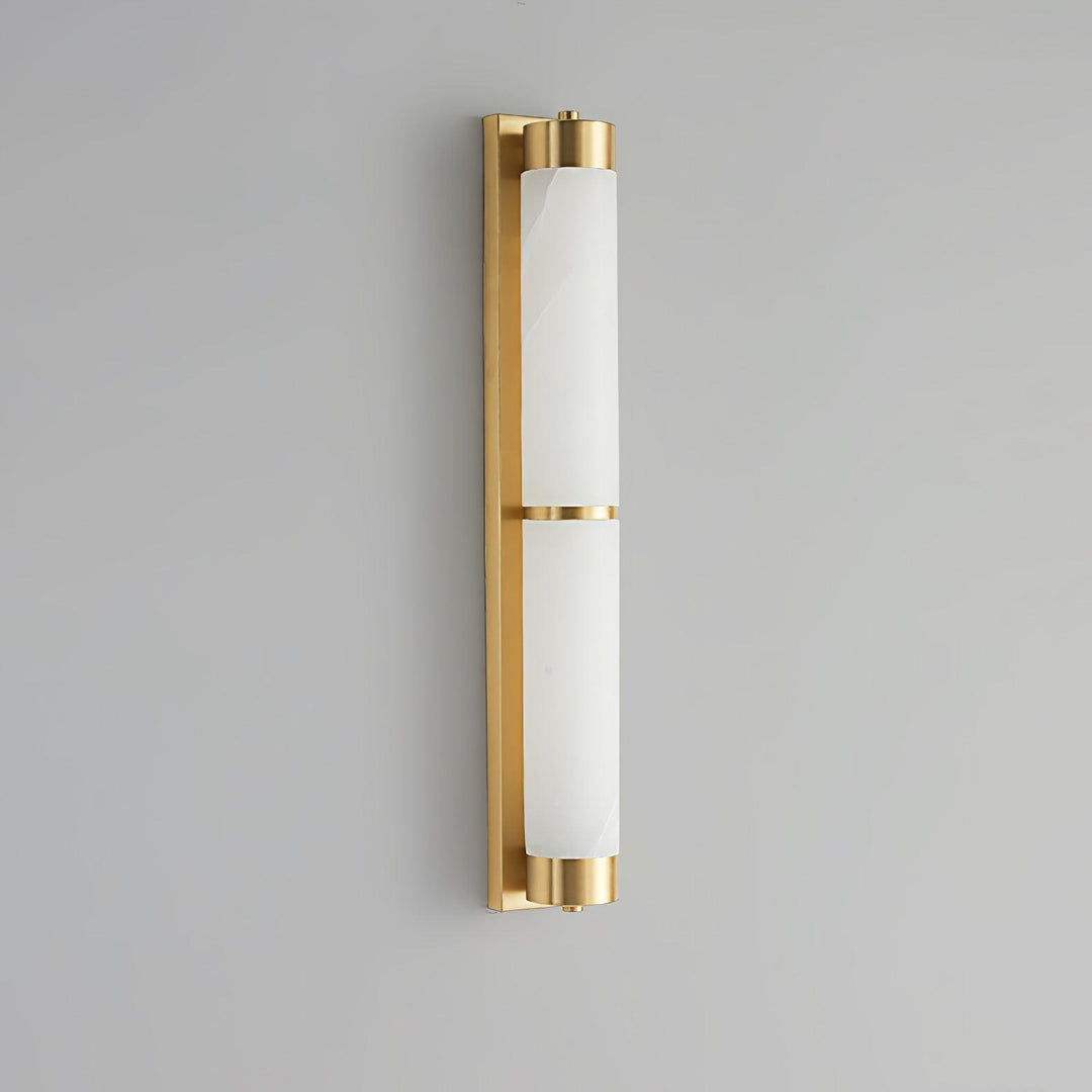 Cylindra Alabaster Messing Vägglampa