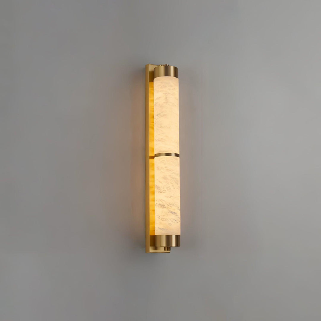 Cylindra Alabaster Messing Vägglampa