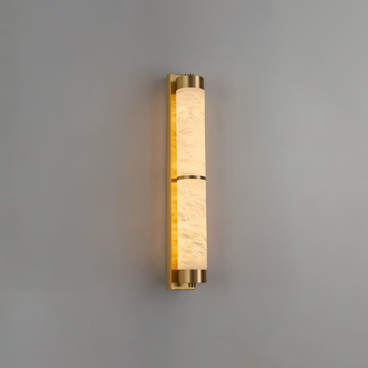 Cylindra Alabaster Messing Vägglampa