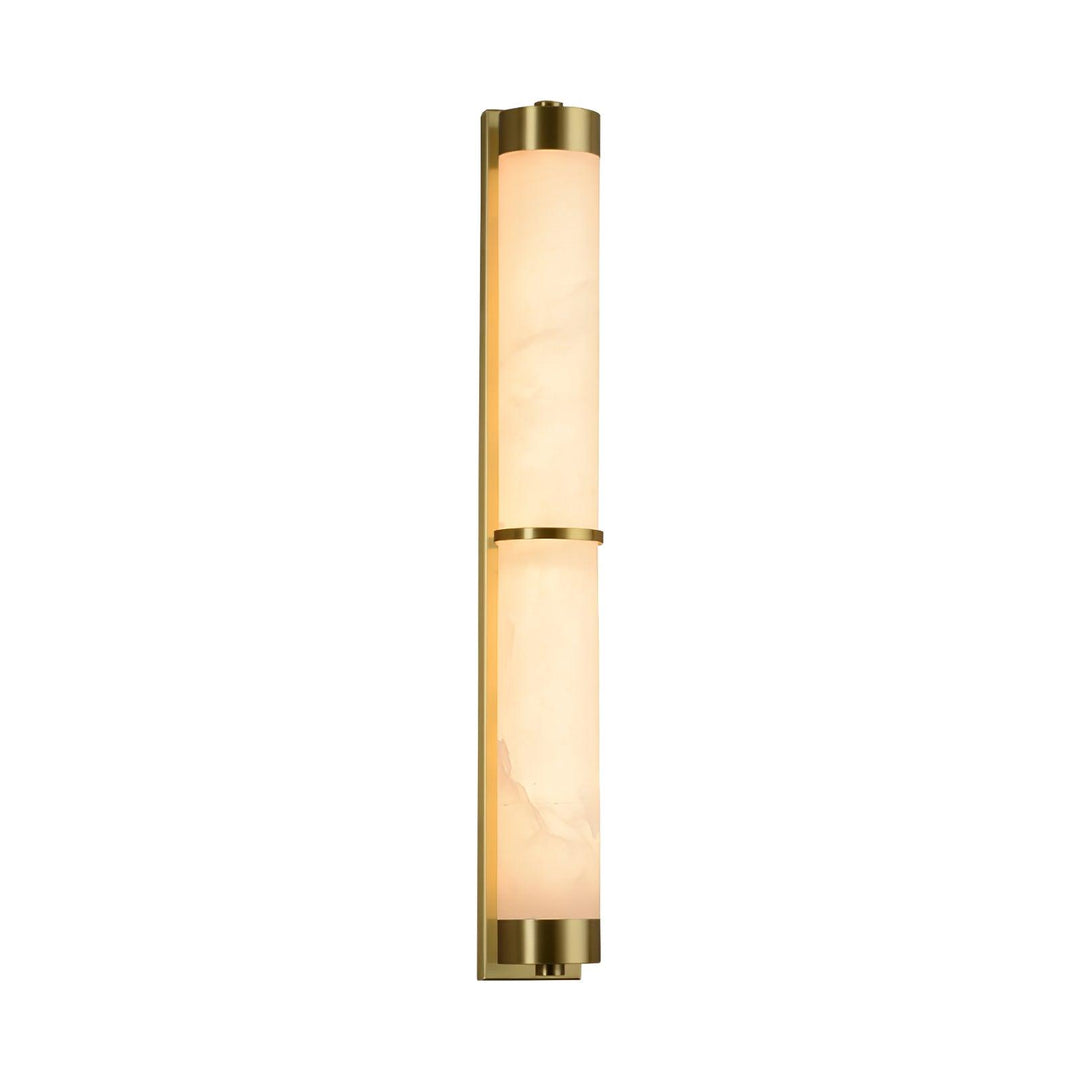 Cylindra Alabaster Messing Vägglampa