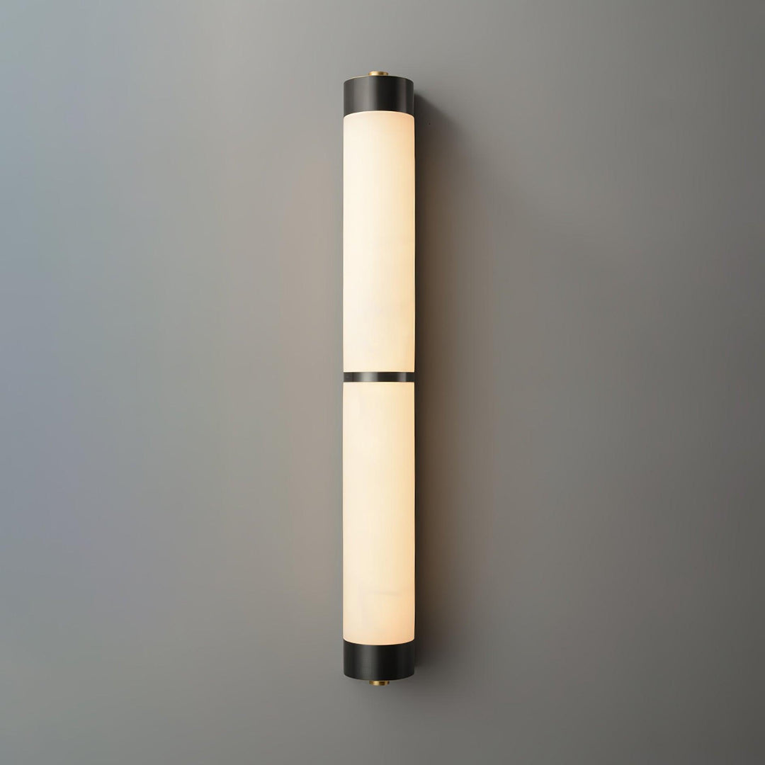 Cylindra Alabaster Messing Vägglampa