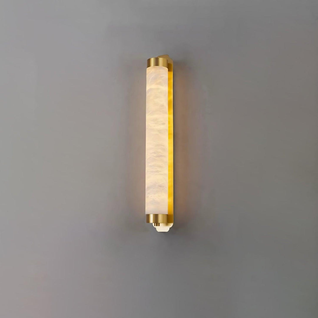 Cylindra Alabaster Messing Vägglampa