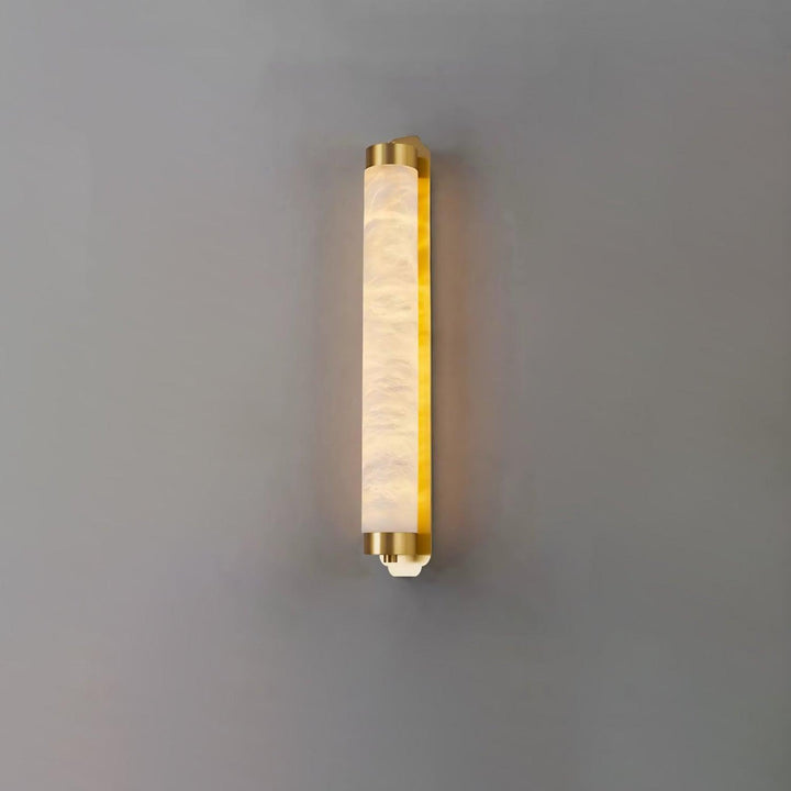 Cylindra Alabaster Messing Vägglampa