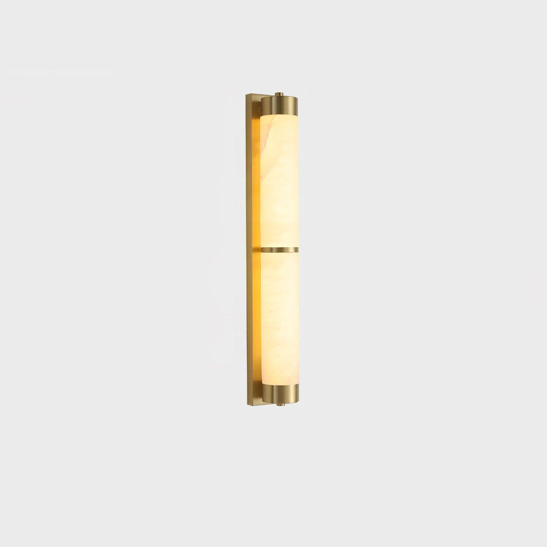 Cylindra Alabaster Messing Vägglampa