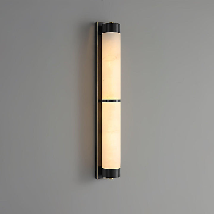 Cylindra Alabaster Messing Vägglampa