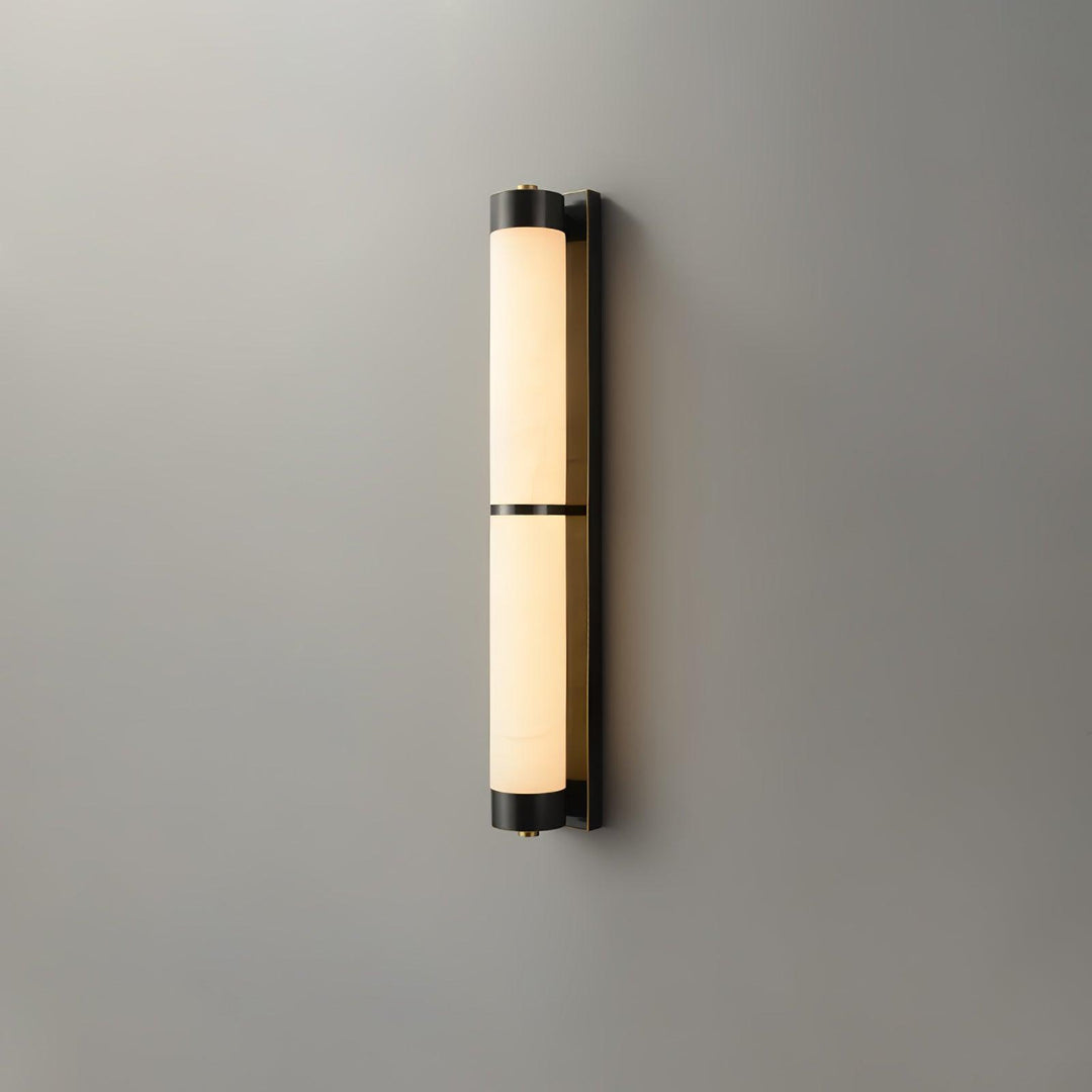 Cylindra Alabaster Messing Vägglampa